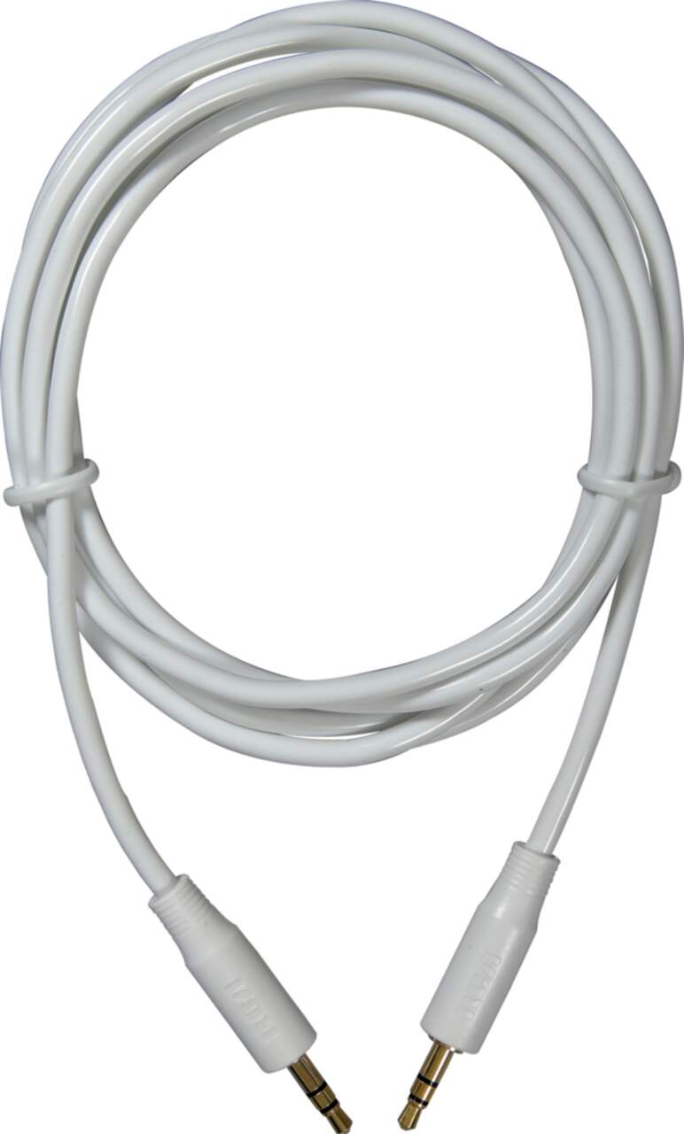 Câble auxiliaire audio Jensen, blanc, 6 pi