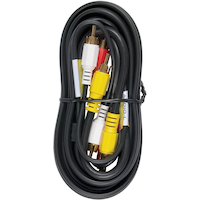 RCA Audio Video Cable, Black 6-ft
