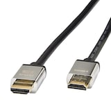 RCA 8K HDMI Cable, Black/Silver, 6-ft CloseUp