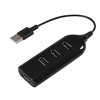 Jensen USB A Hub with 4 USB A Outputs Front_Three_Fourths_Angled_Left