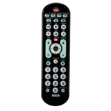 RCA CRCRBB04GR 4-Device Big Button Universal Remote Control, Black Overhead_Flat