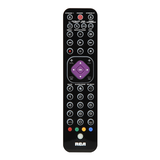RCA CRCRTBL06BE 6-Device Ultra-Slim Universal Remote Control, Black Overhead_Flat
