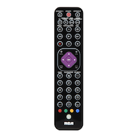 RCA CRCRTBL06BE 6-Device Ultra-Slim Universal Remote Control, Black Overhead_Flat