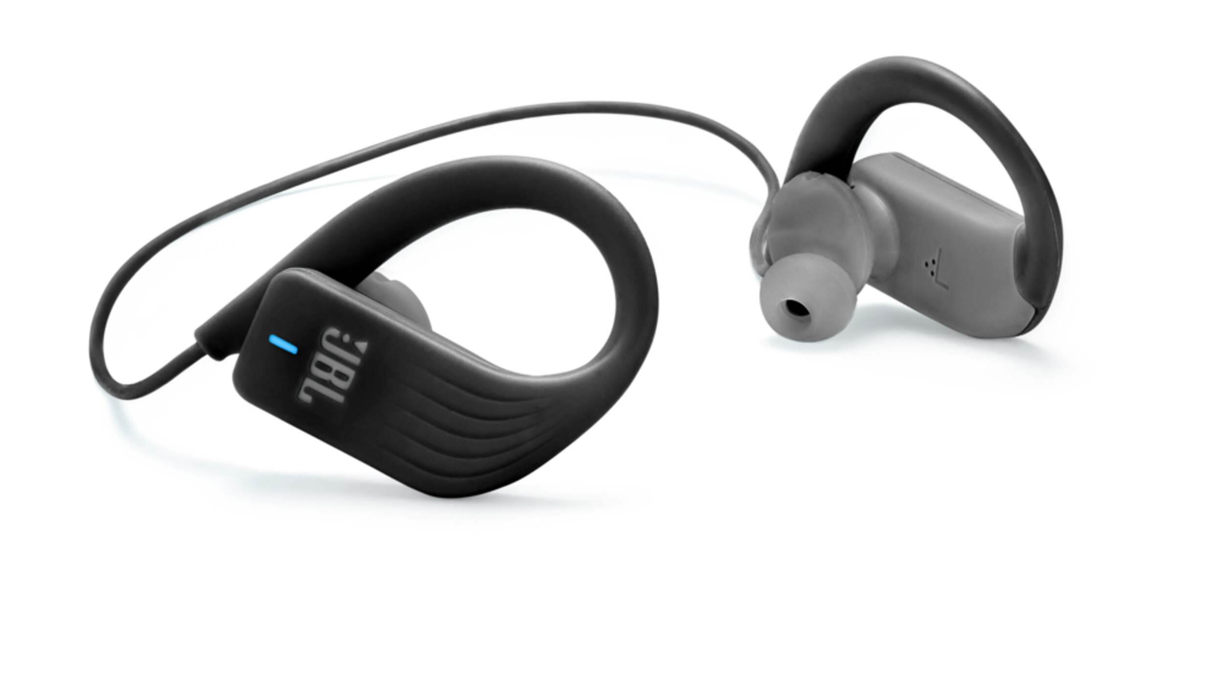 JBL Endurance SPRINT Bluetooth Waterproof In-Ear Headphones, Black Front_Angled_Right