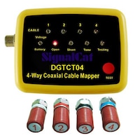 Digiwave 4-Way Coaxial Cable Mapper, Yellow