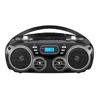 Proscan Portable Boom Box Wireless Bluetooth CD Player Stereo w/ AM/FM Radio & AUX-IN Front_Flat