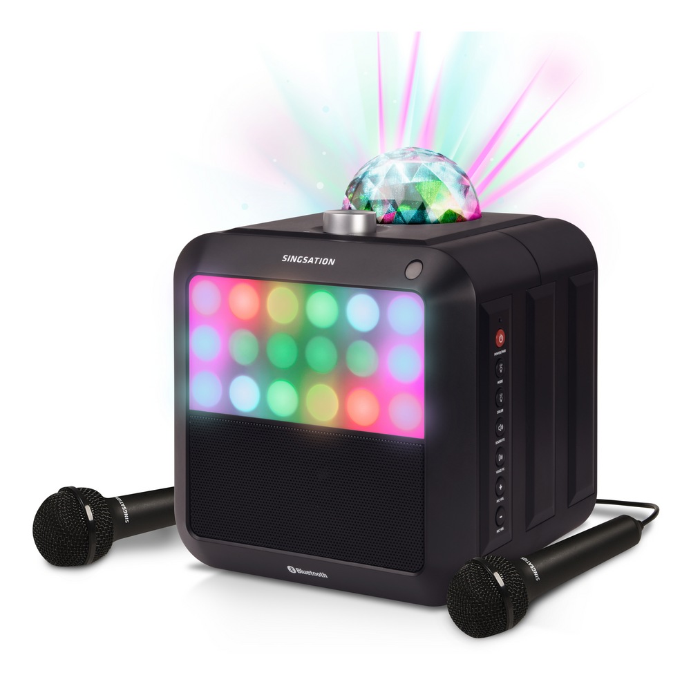 Singsation Star Burst Portable Bluetooth Karaoke Machine w/ Microphones