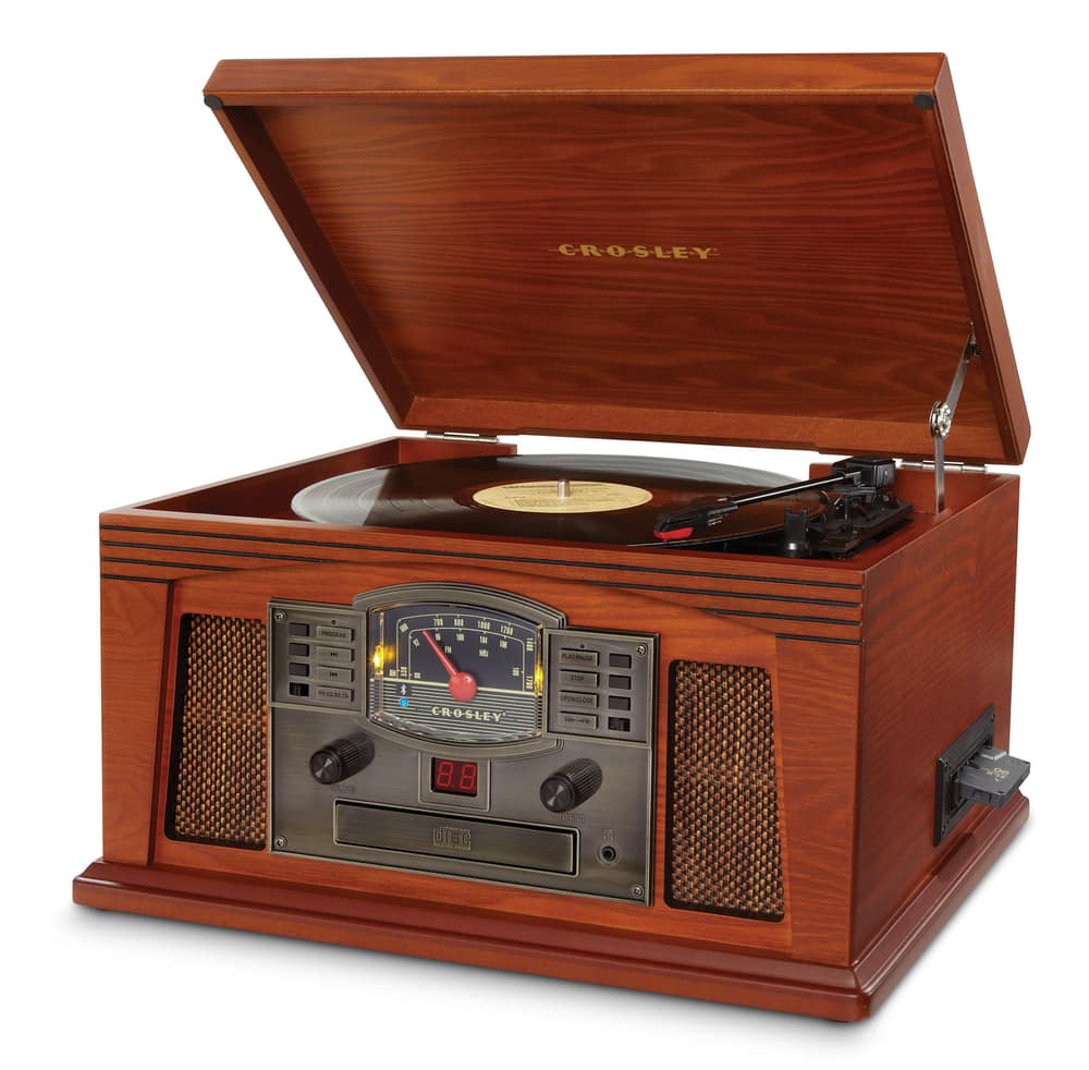 Crosley Lancaster All-In-One 3-Speed Turntable/Vinyl Record Player w ...