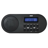 RCA AM/FM Digital NOAA Emergency Weather Alert Radio, Digital Clock with Alarm Front_Flat