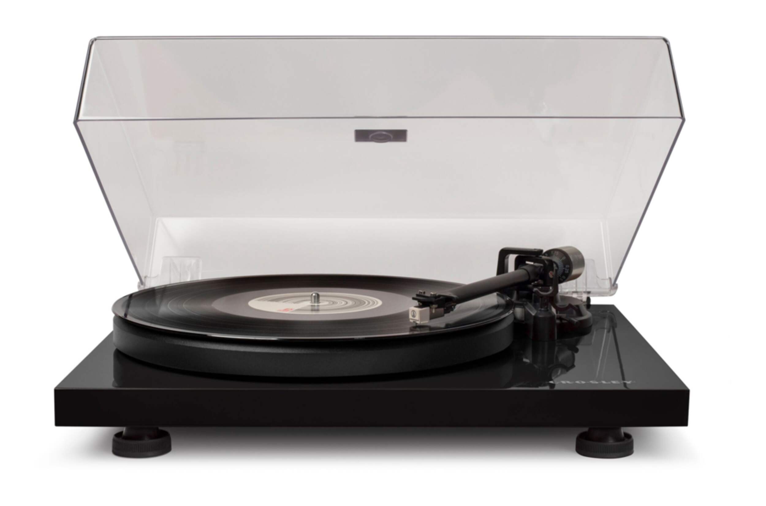 Crosley C6 Turntable, Black Front_Elevated