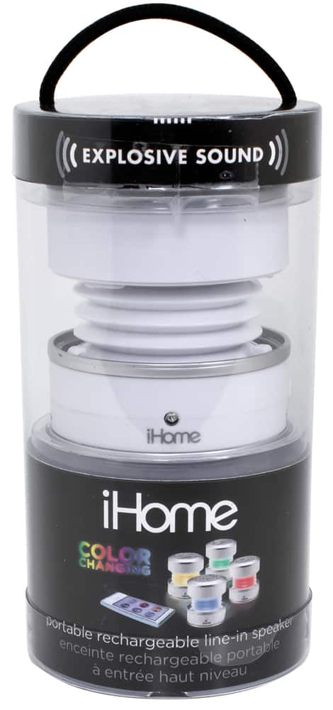 ihome portable rechargeable line in speaker