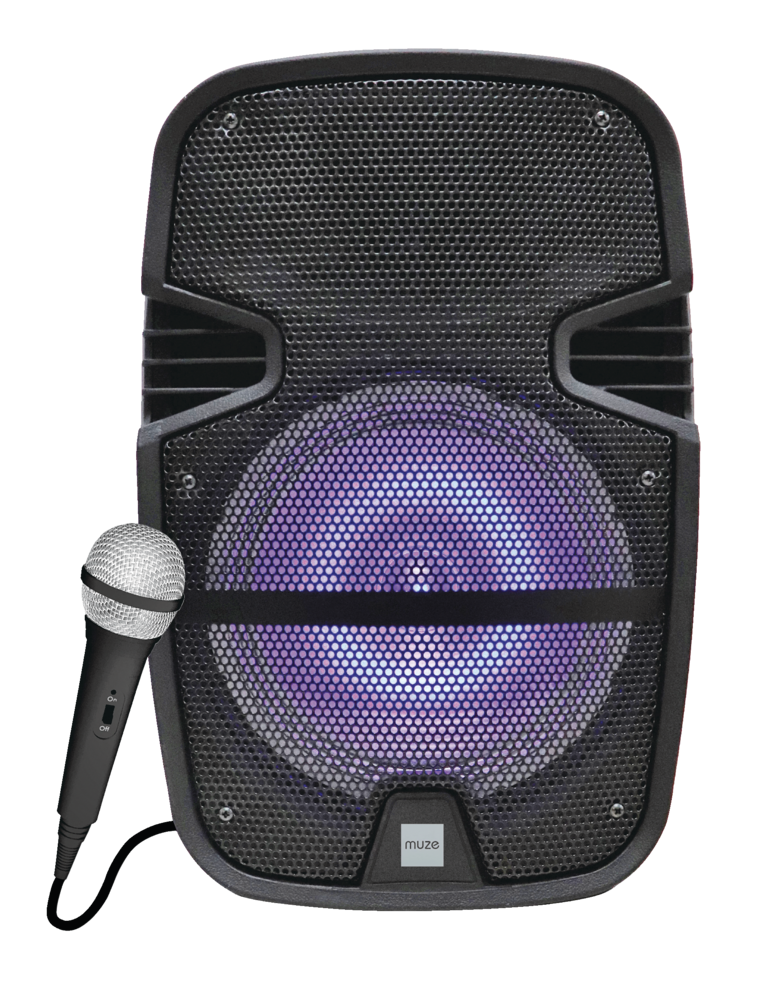 Vivitar Muse Portable Wireless Bluetooth Party Speaker w/ Microphone,  Karaoke Mode & Light