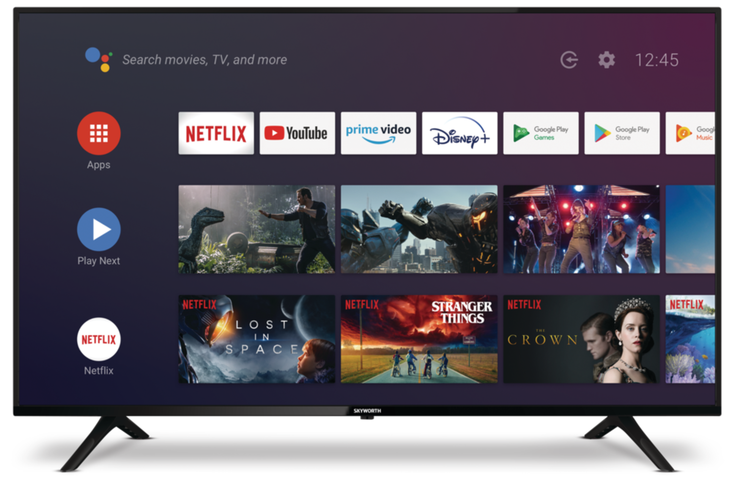 Skyworth 70-in 70UC6200 4K UHD Android Smart TV w/ Wi-Fi, Bluetooth & Built-In Google Assistant Front_Flat
