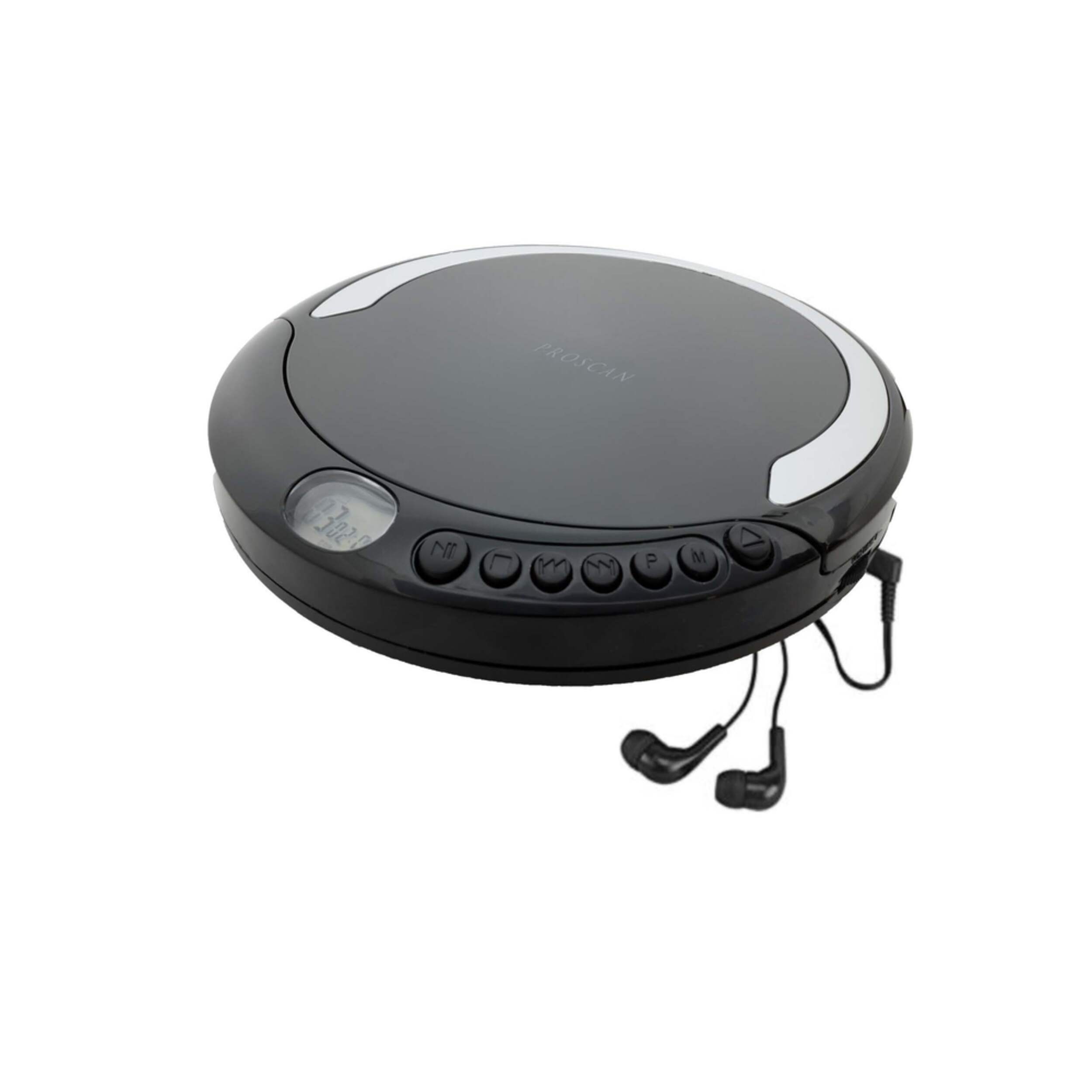 Proscan Portable Wireless Compact Personal CD Player w/ Stereo Earbuds