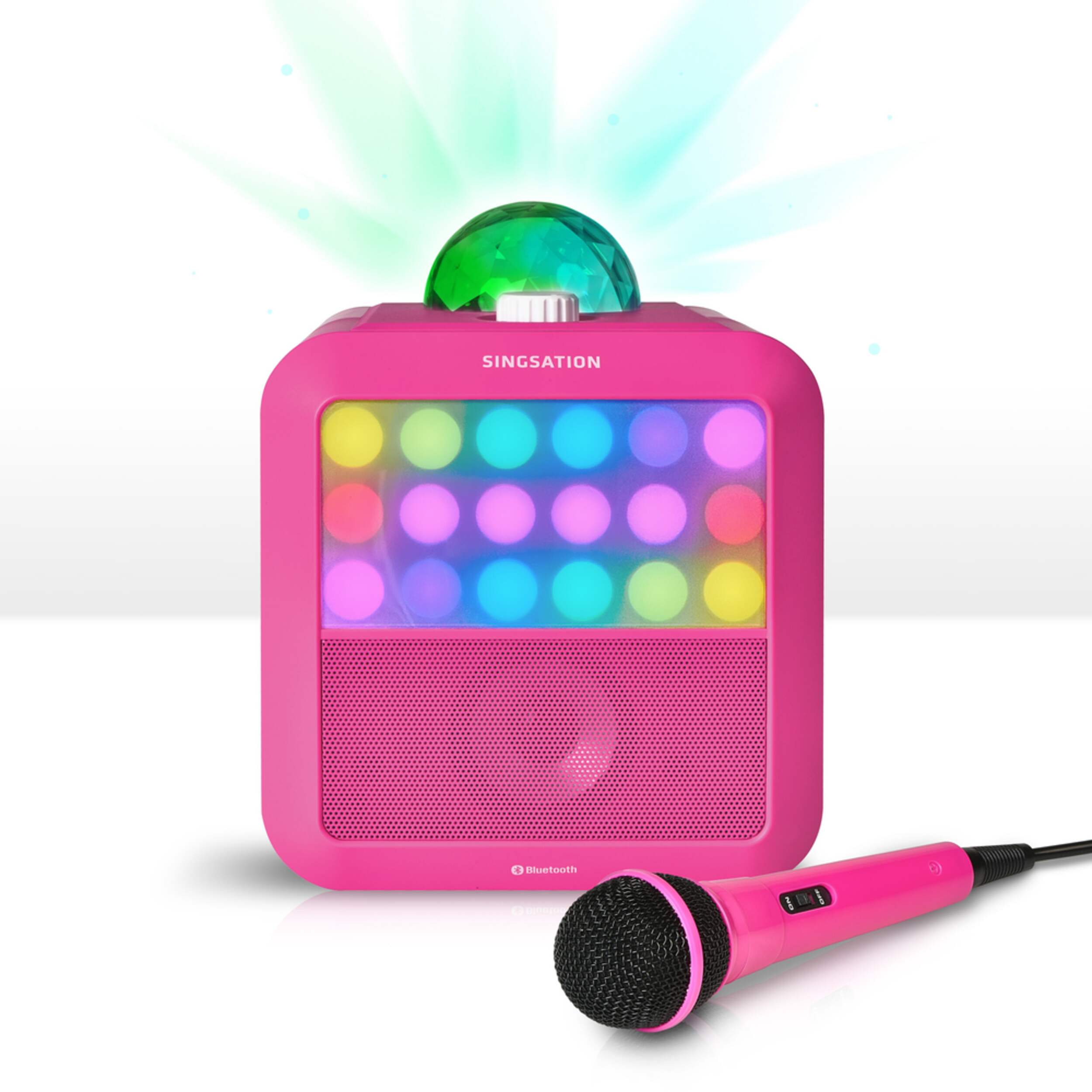 Singsation Star Burst Portable Bluetooth Karaoke Machine w/ Microphones