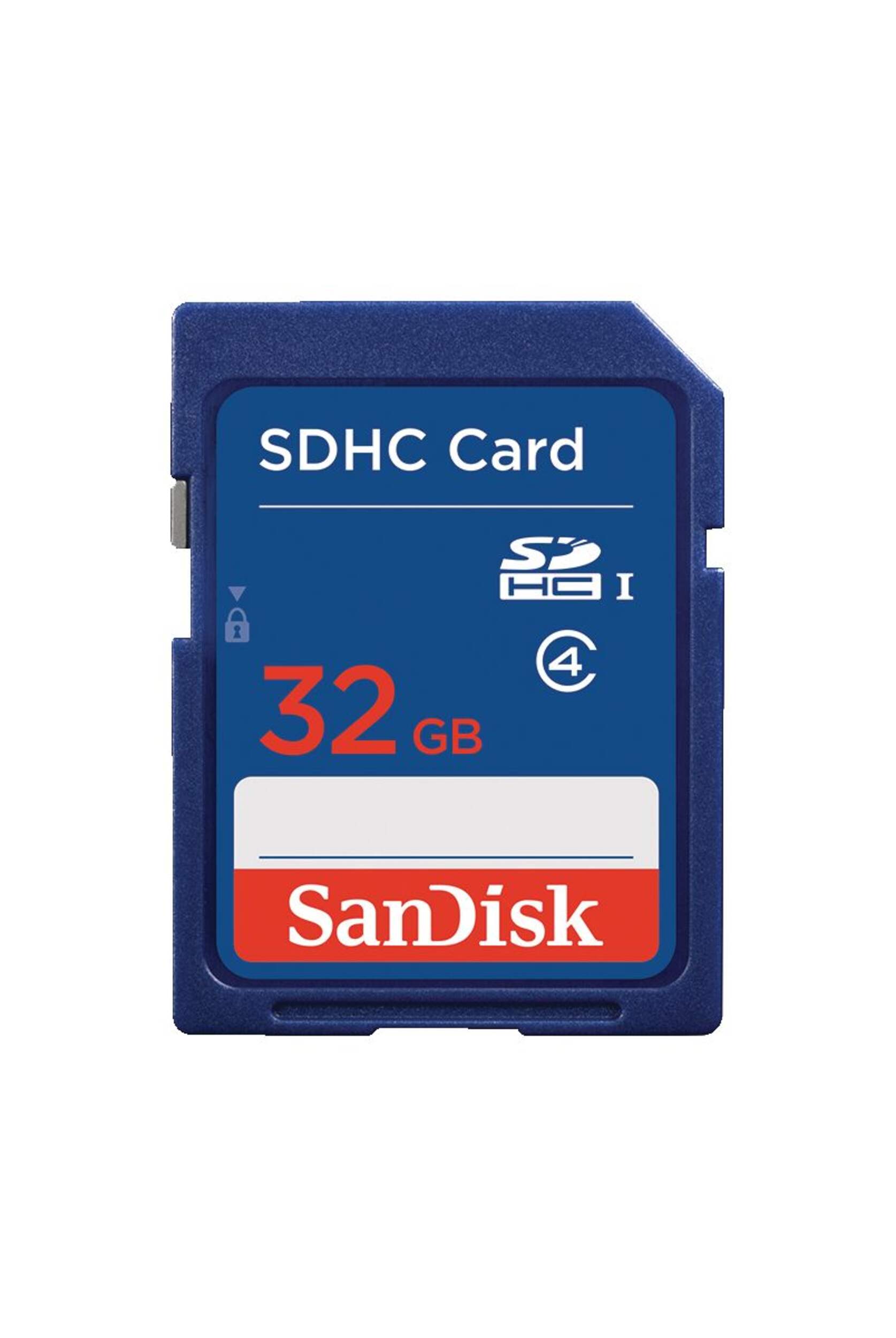 SanDisk 32GB SDHC Class 4 Memory Card Front_Flat