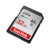 SanDisk Ultra 32GB SDHC Class 10 80MB/s Memory Card Overhead_Plunge