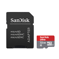 SanDisk Ultra 32GB Micro SDHC Class 10 UHS-I Memory Card with Adapter Front_Flat
