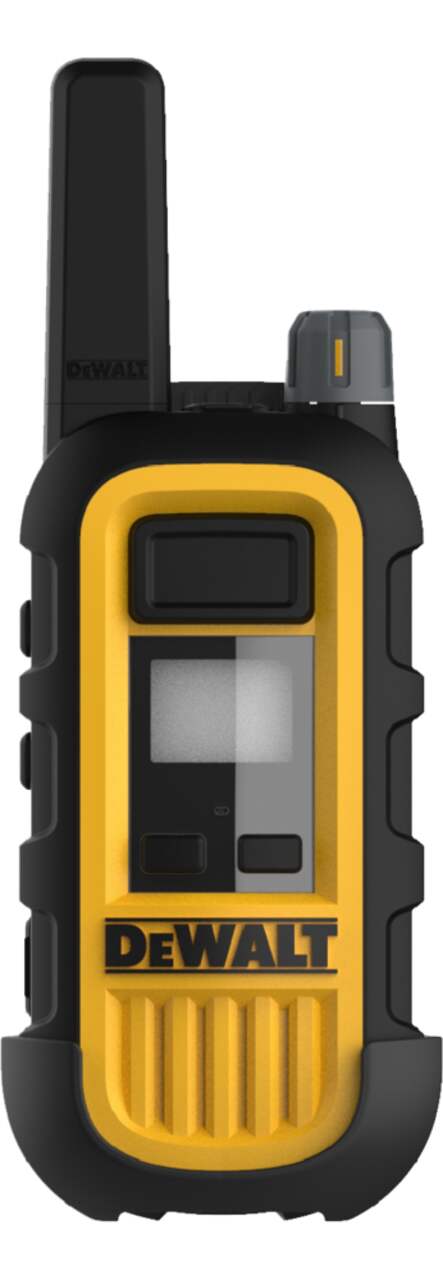 DEWALT ALS-DXFRS300 GMRS 250,000FT²/85m Waterproof Rechargeable 2-Way Radio  with Holster, Yellow/Black, 2-pk