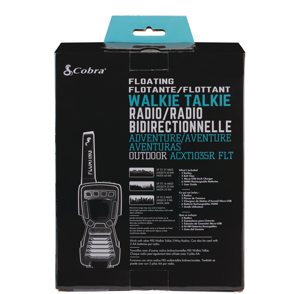 Cobra AXCT1035RFLT Floating TwoWay Radio, 2pk Canadian Tire