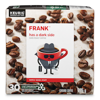 FRANK Has a Dark Side Dark Roast K-Cup® Coffee Pods, 285-g, 30-pk, , Keurig Compatible Front_Flat