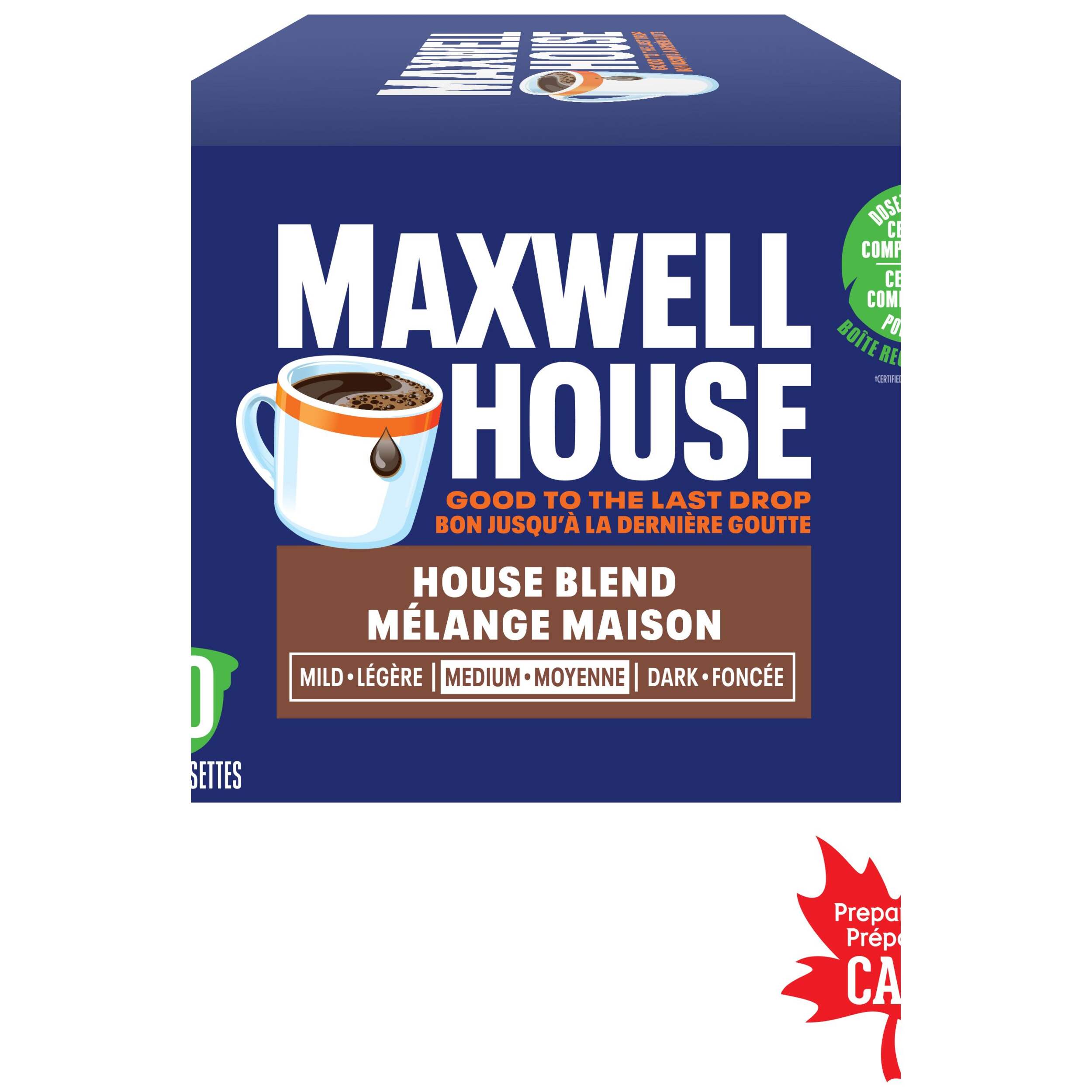 Maxwell House House Blend Medium Roast Coffee Pods, 585-g, 60-pk Front_Flat