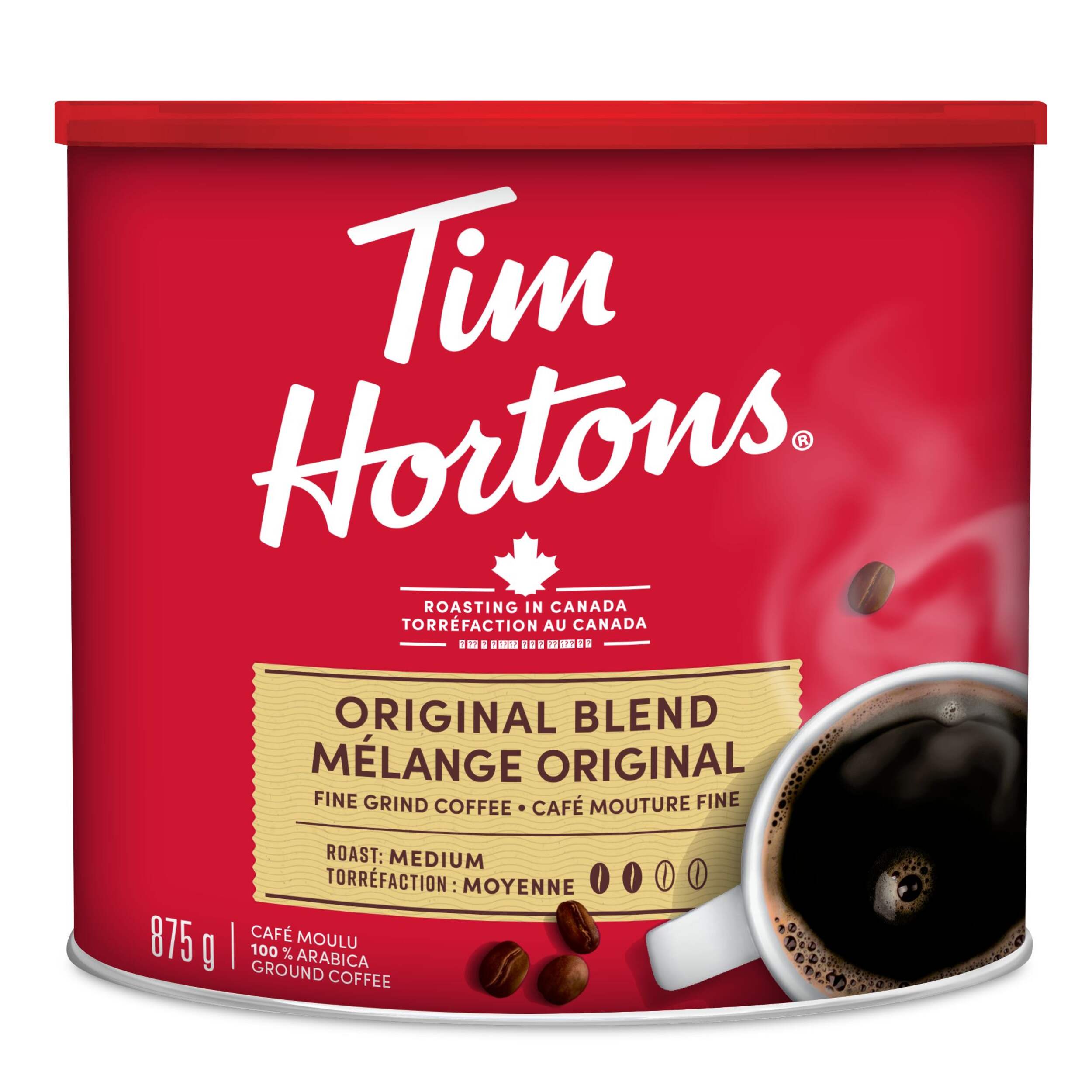 Tim Hortons Original Blend Medium Roast Ground Coffee, 930-g Front_Flat