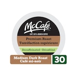 McCafe Premium Medium Dark Roast, Decaf, K-Cup Coffee Pods, 323-g, 30-pk Overhead_Flat