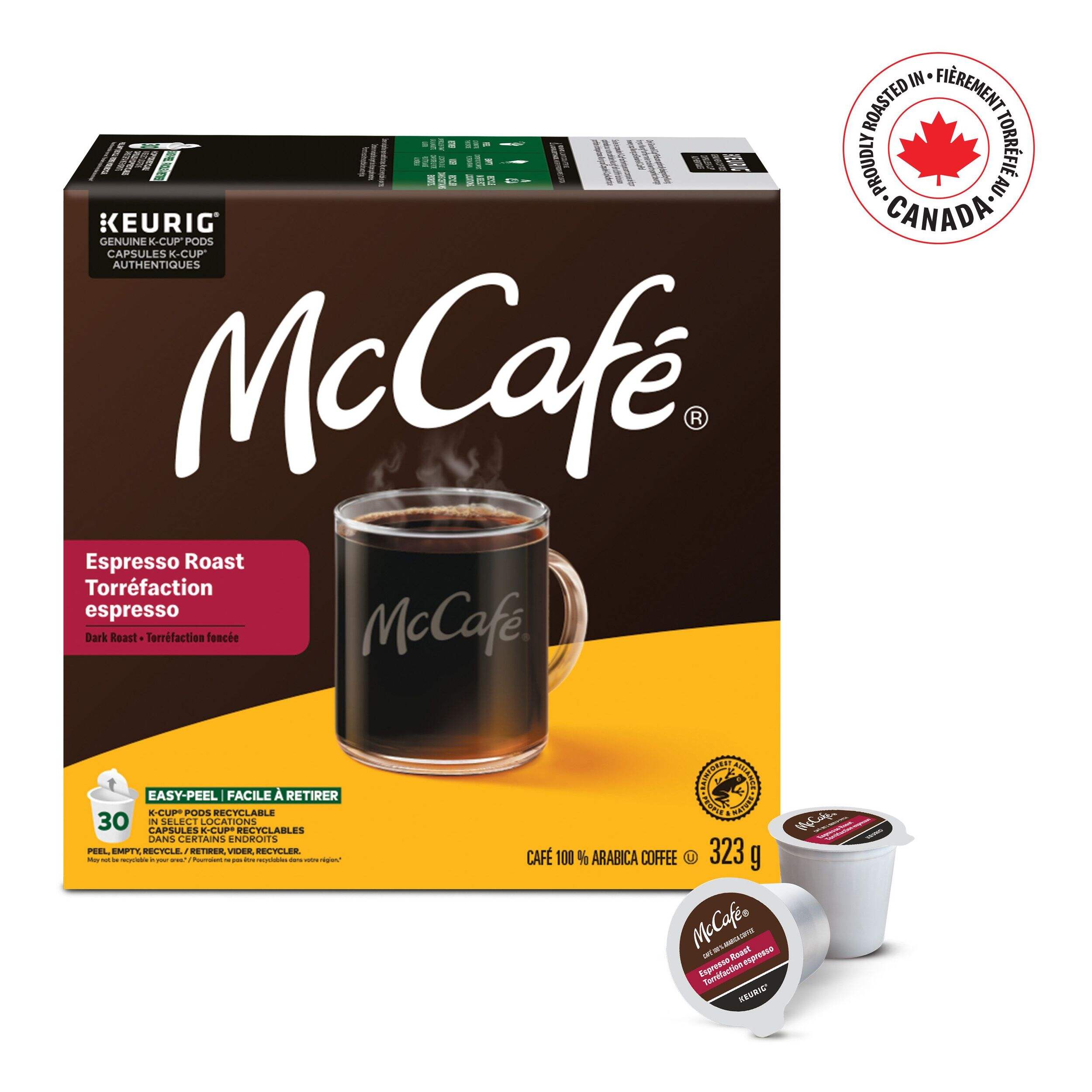 McCafe Premium Espresso Dark Roast, K-Cup Coffee Pods, 323-g, 30-pk Front_Elevated