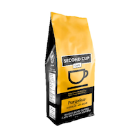 Second Cup Paradiso Medium Roast Whole Bean Coffee, 312-g Front_Three_Fourths_Angled_Right