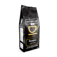 Second Cup Paradiso Dark Roast, Whole Bean Coffee, 312-g Front_Three_Fourths_Angled_Right