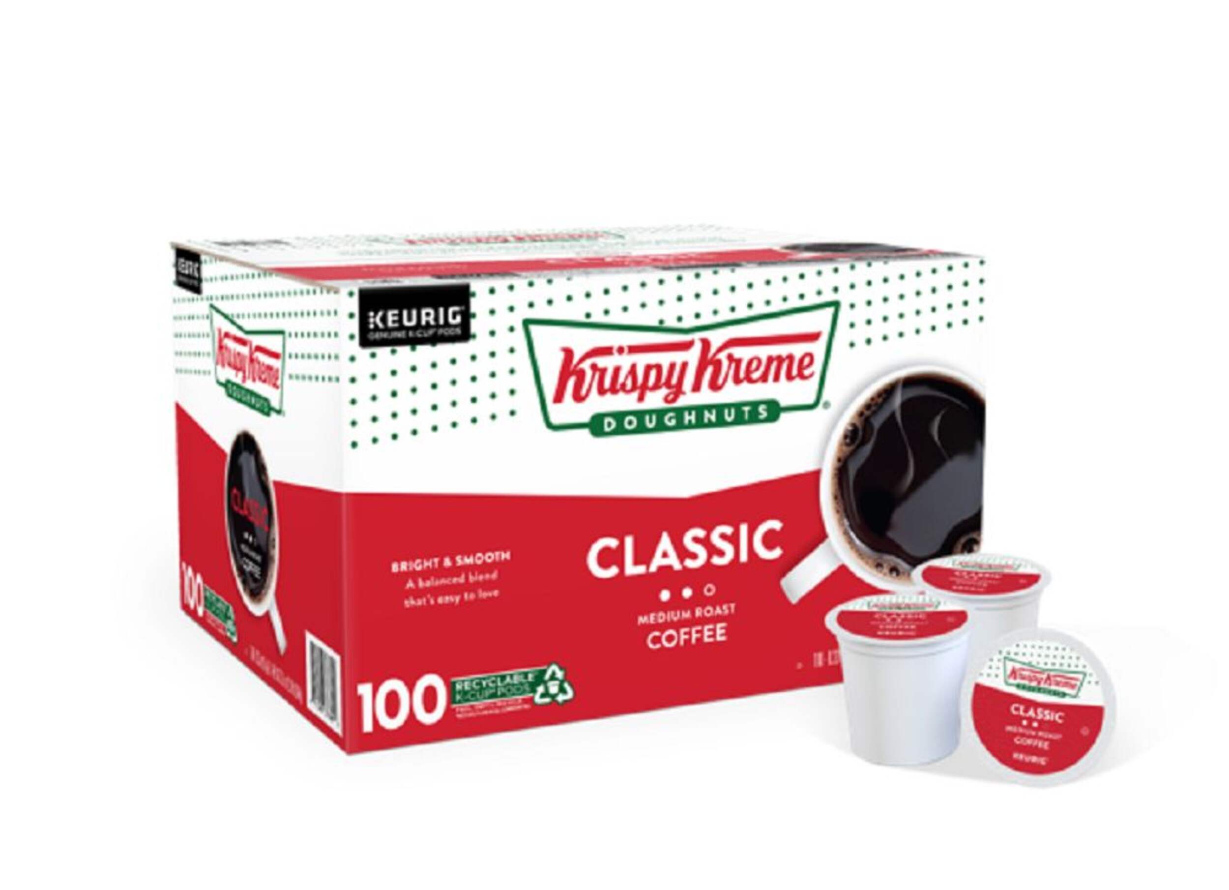 Krispy Kreme House Roast Single Serve K-Cup Coffee Pods, 100-pk Composite_or_Mixed