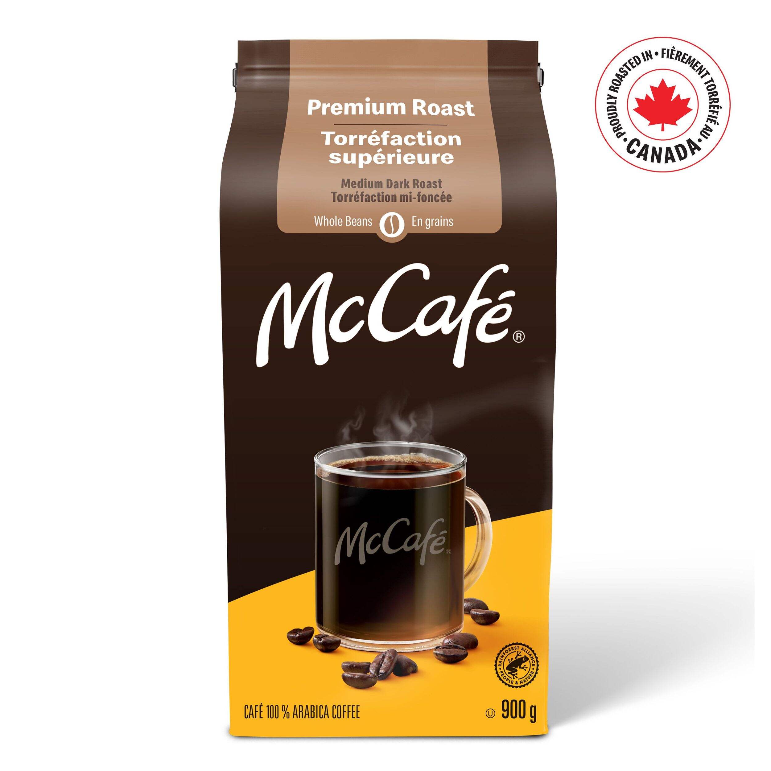 McCafe Premium Medium Dark Roast Whole Beans, 900-g Front_Flat
