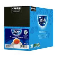 Tetley Orange Pekoe Tea, K-Cup Pods, 24-pk Front_Three_Fourths_Angled_Right