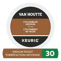 Dosettes Vanhoutte colombien torréfaction moyenne, K-Cup, paq. 30 Overhead_Flat