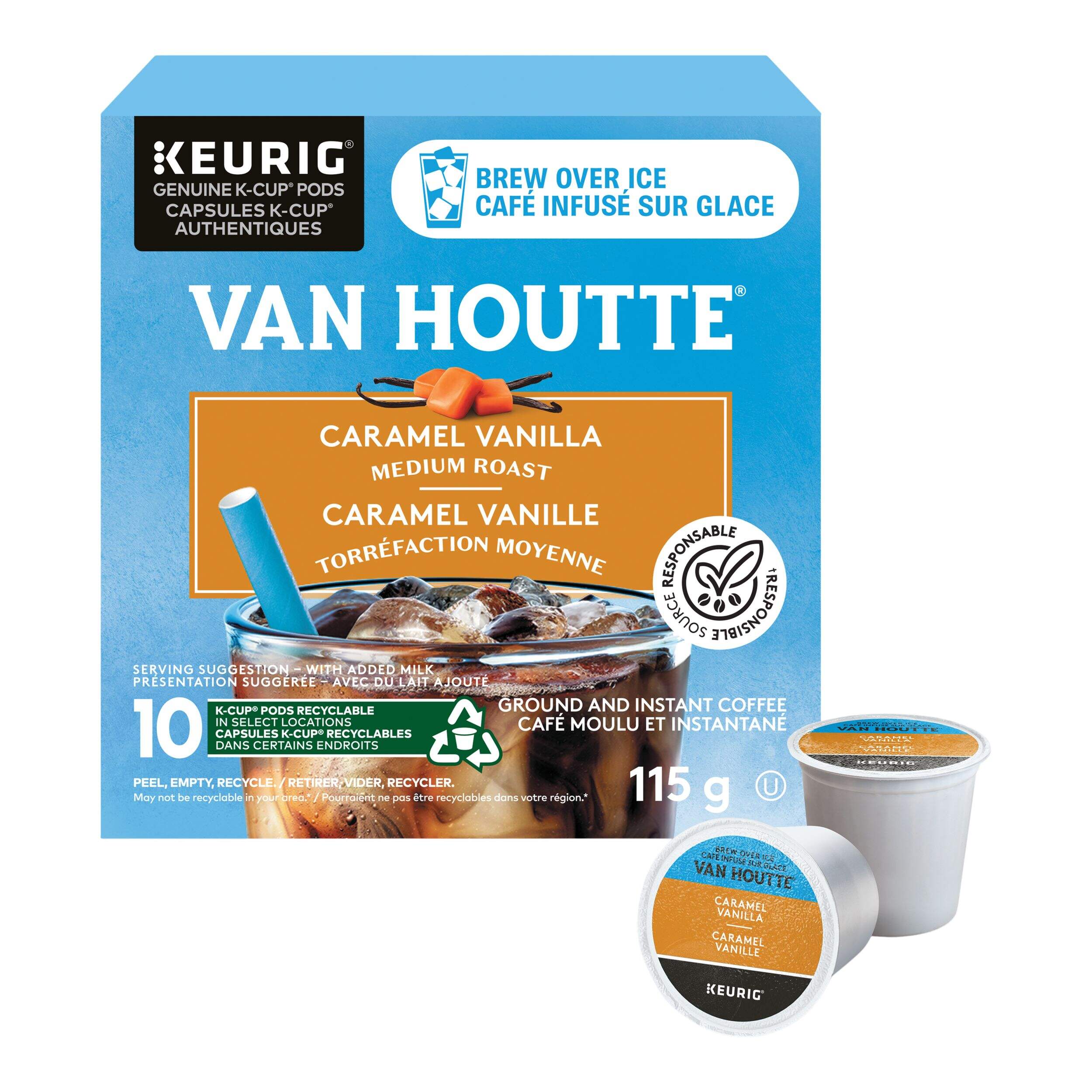 Van Houtte, Caramel Brew Over Ice, K-Cup Pods, 10-pk Composite_or_Mixed