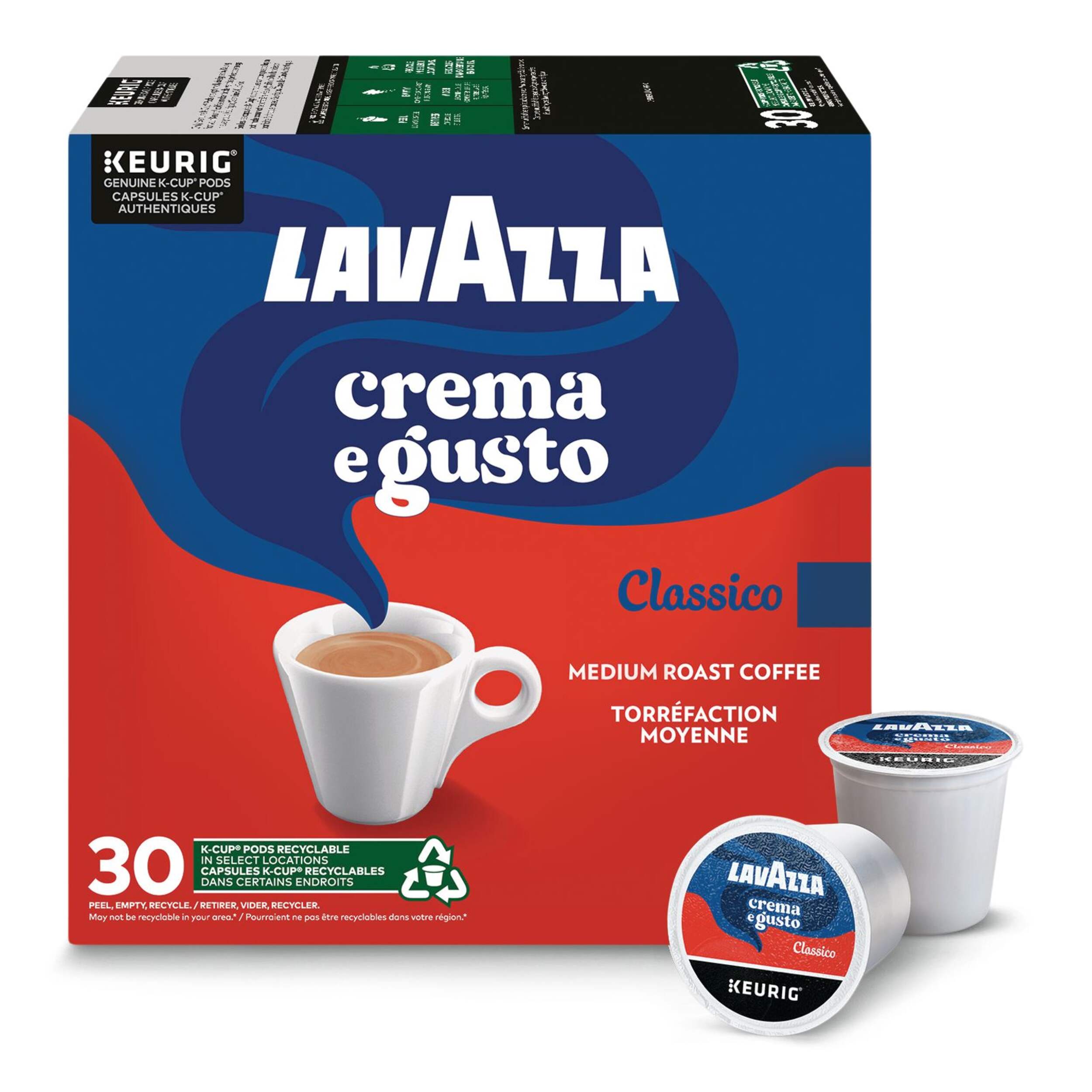 Lavazza Crema Gusto, K-Cup Pods, 30-pk Front_Elevated