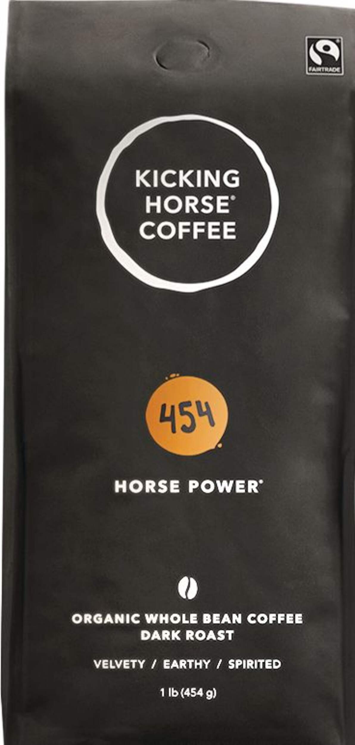 Kicking Horse Coffee Horse Power Dark Roast Whole Bean, 454-g Front_Flat