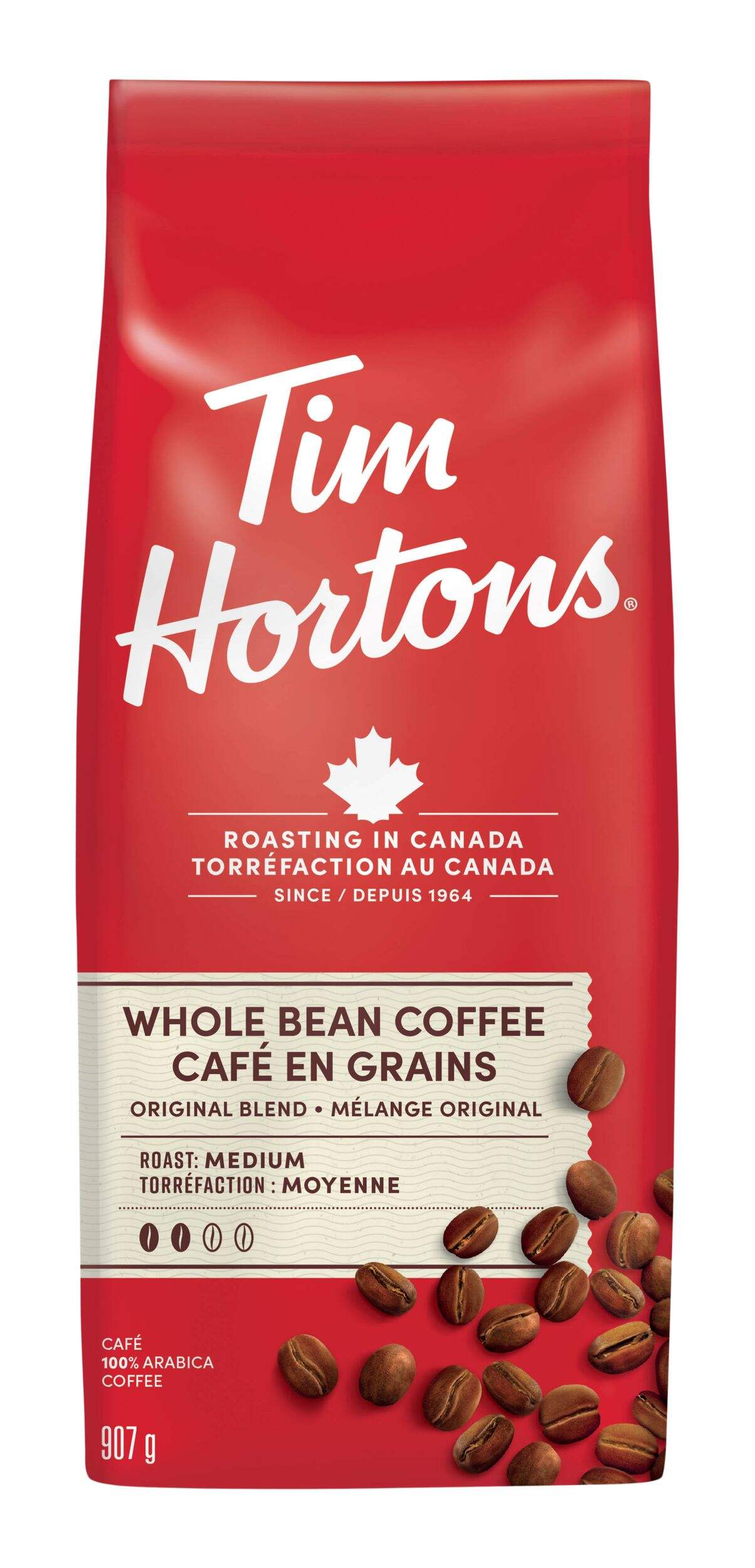 Tim Hortons Original Blend Whole Bean, 907-g Front_Flat