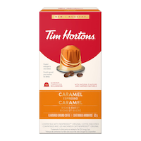 Dosettes de café Tim Hortons, espresso caramel, paq. 10 Front_Flat