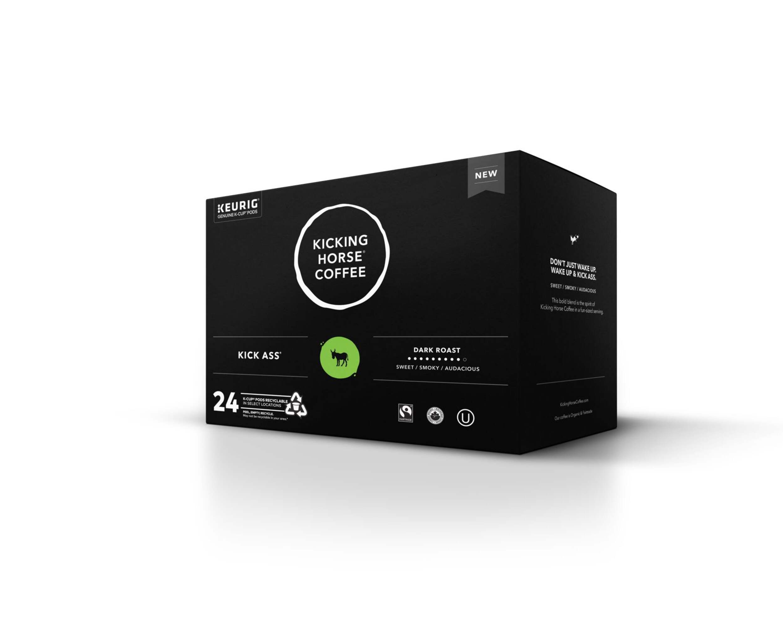 Kicking Horse Kick Ass K-Cup Coffee Pods, 24-pk Front_Three_Fourths_Angled_Right