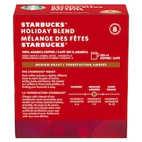 Nespresso Starbucks Holiday Blend Capsules, 68-g, 8-pk Back_Elevated