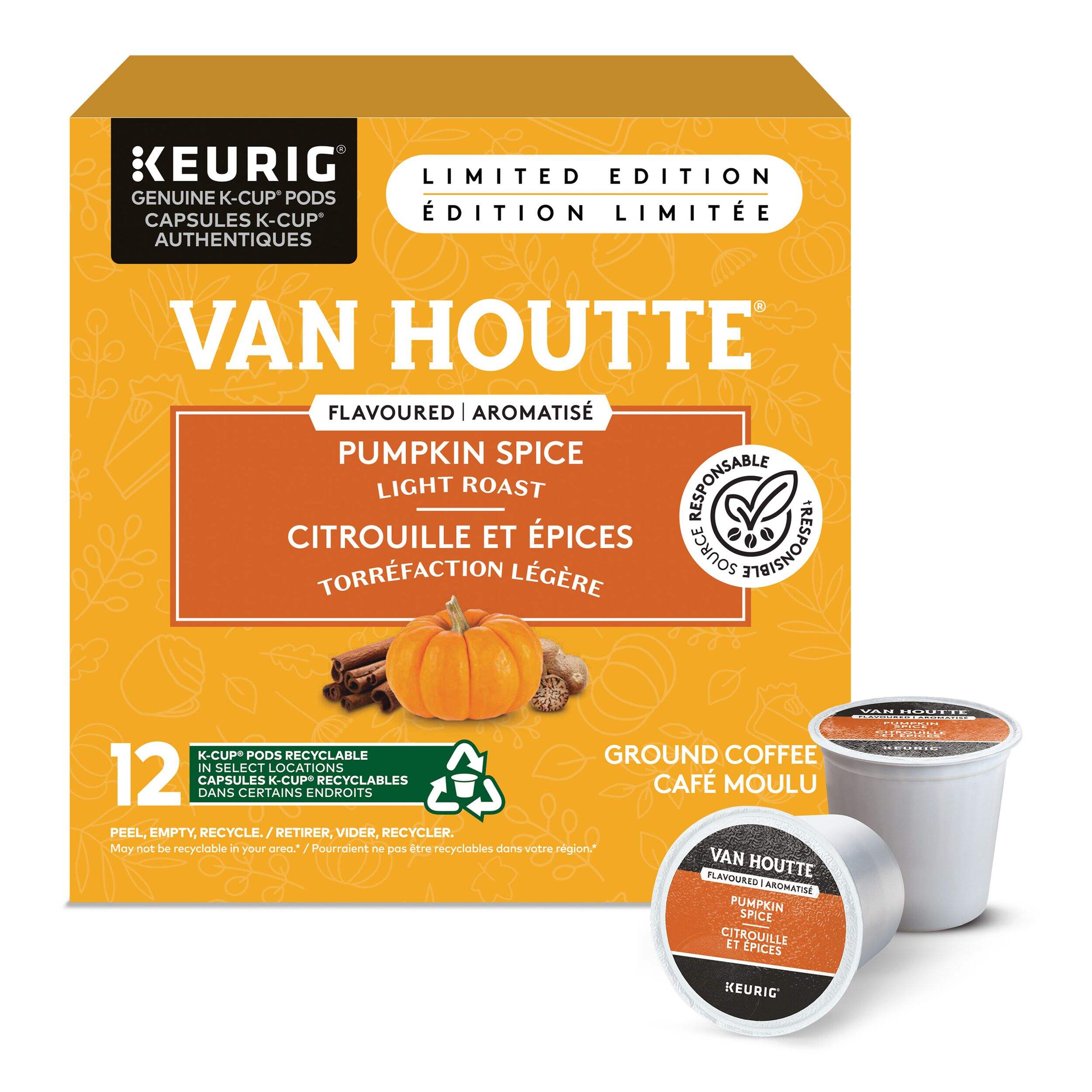 Van Houtte Pumpkin Spice, K-Cup Pods, 12-ct Composite_or_Mixed