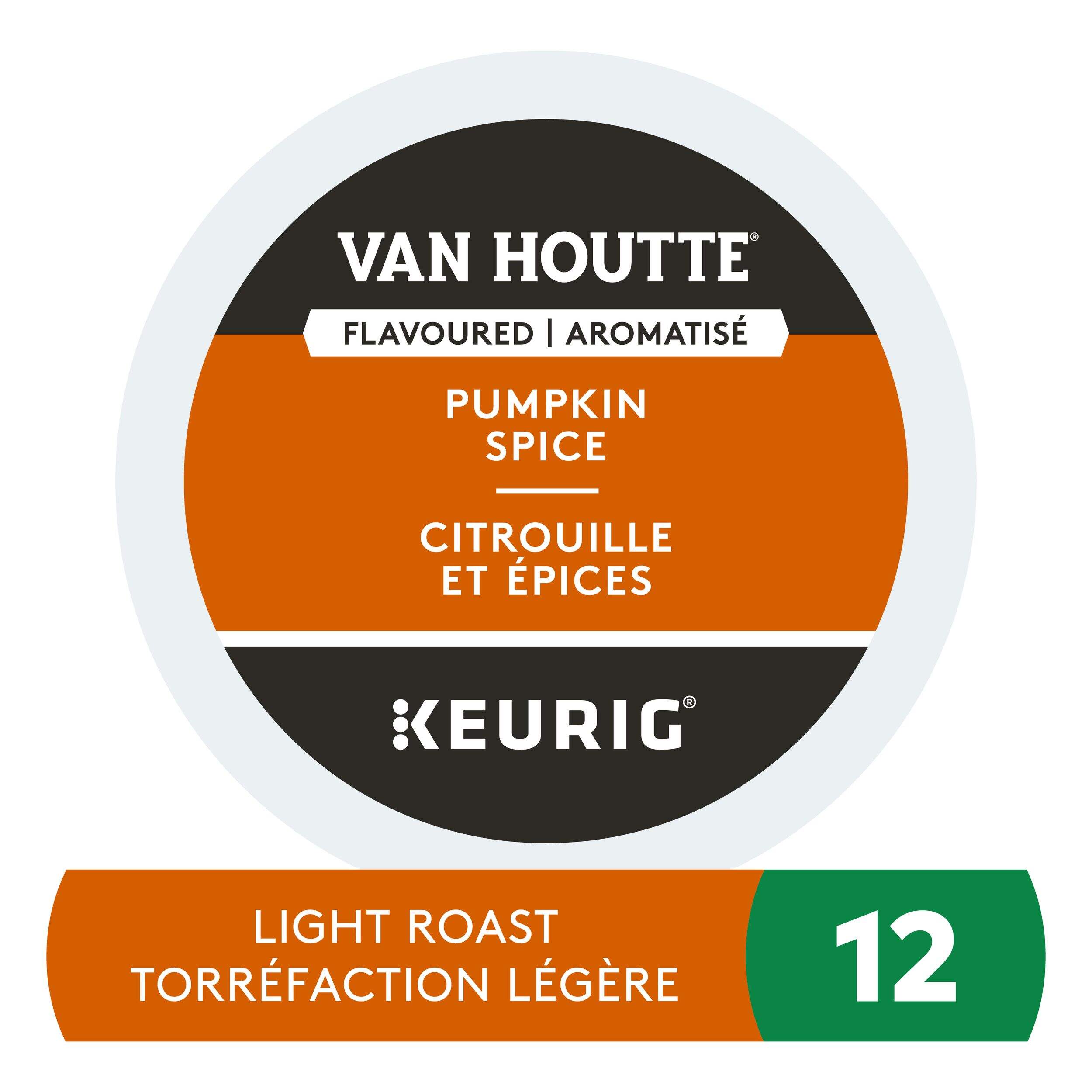 Van Houtte Pumpkin Spice, K-Cup Pods, 12-ct Overhead_Flat