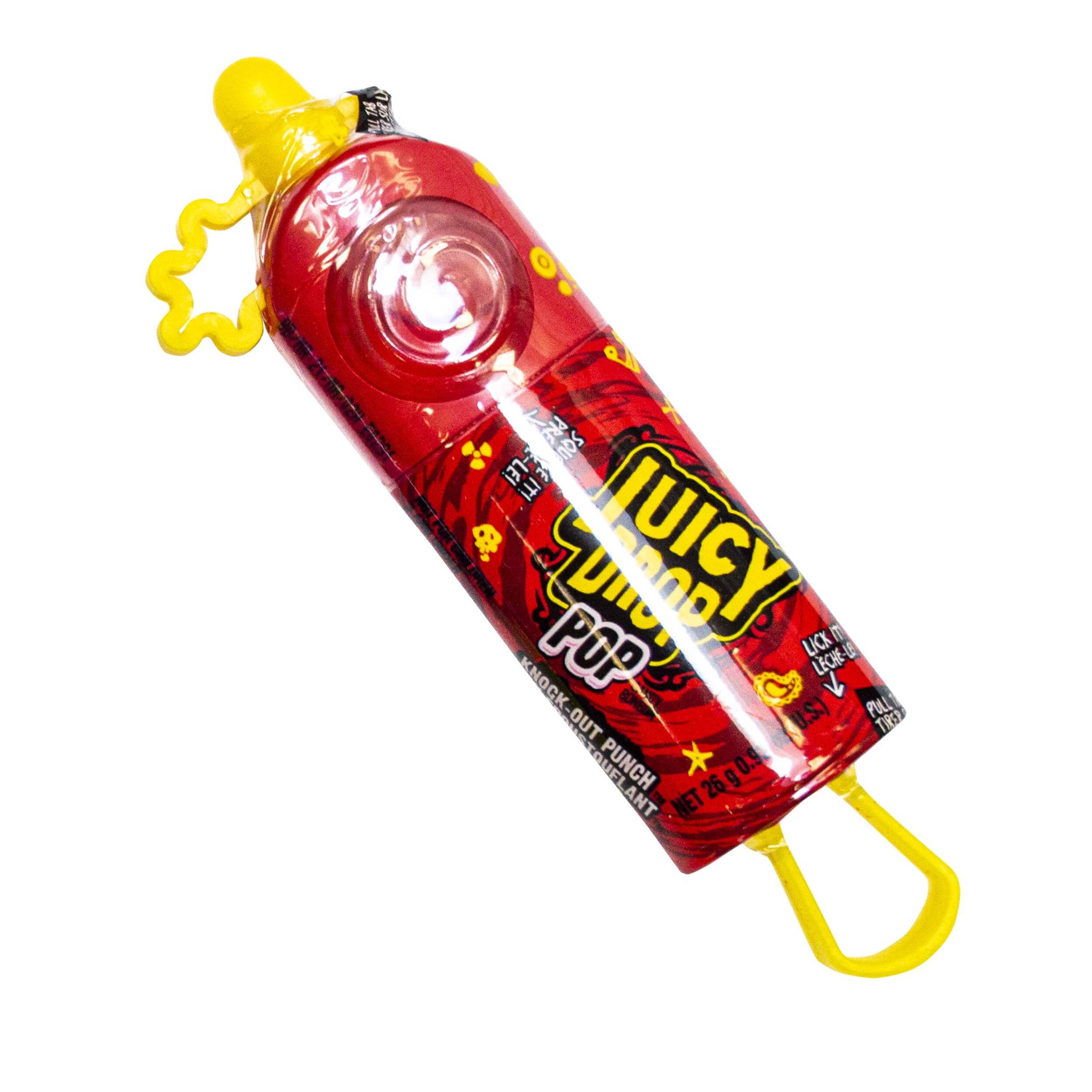 Bazooka Candy Juicy Drop Pop, Assorted Flavours, 26-g Front_Angled_Left