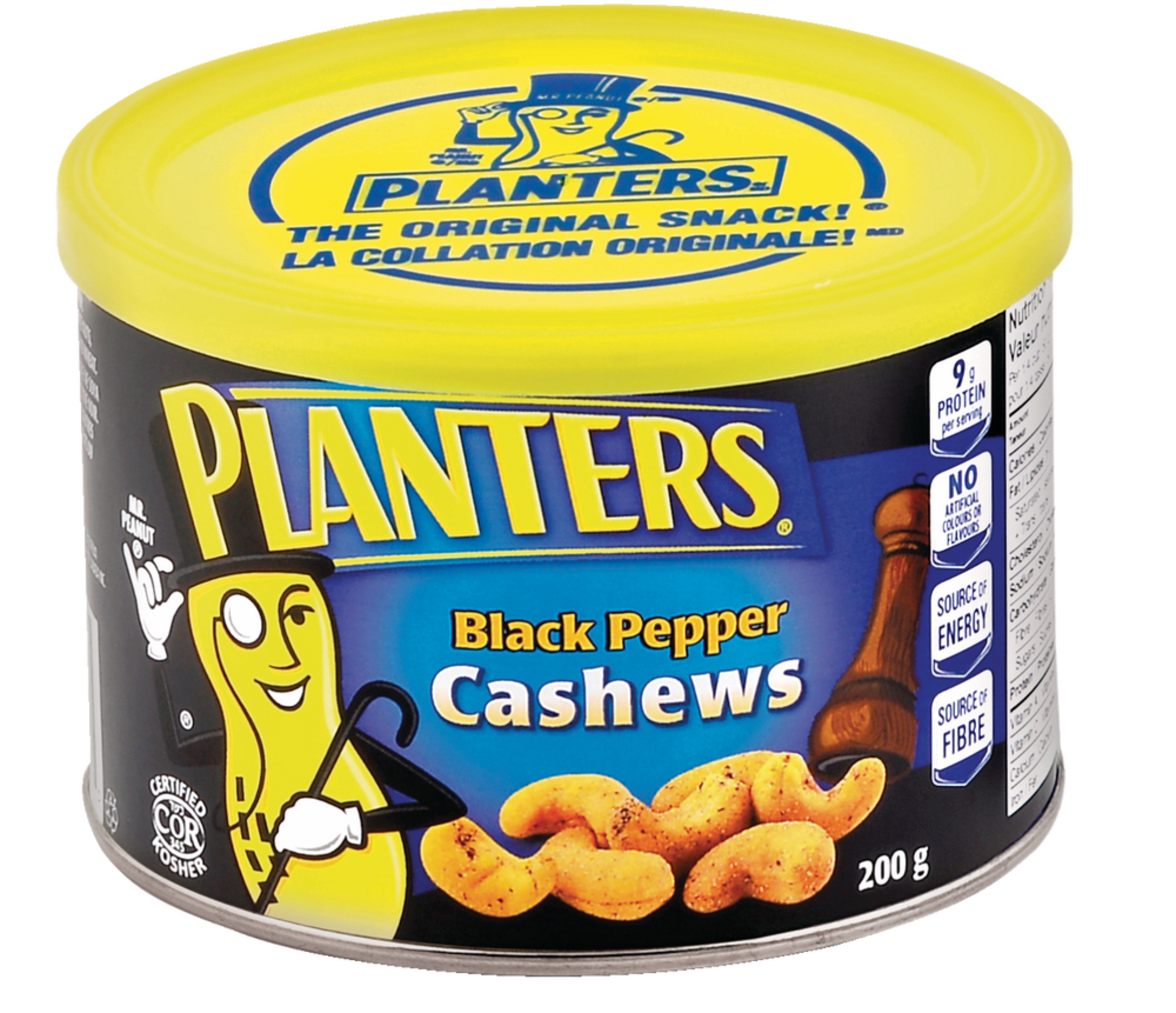 Boîte de noix de cajou Planters au poivre noir, 200 g Front_Elevated