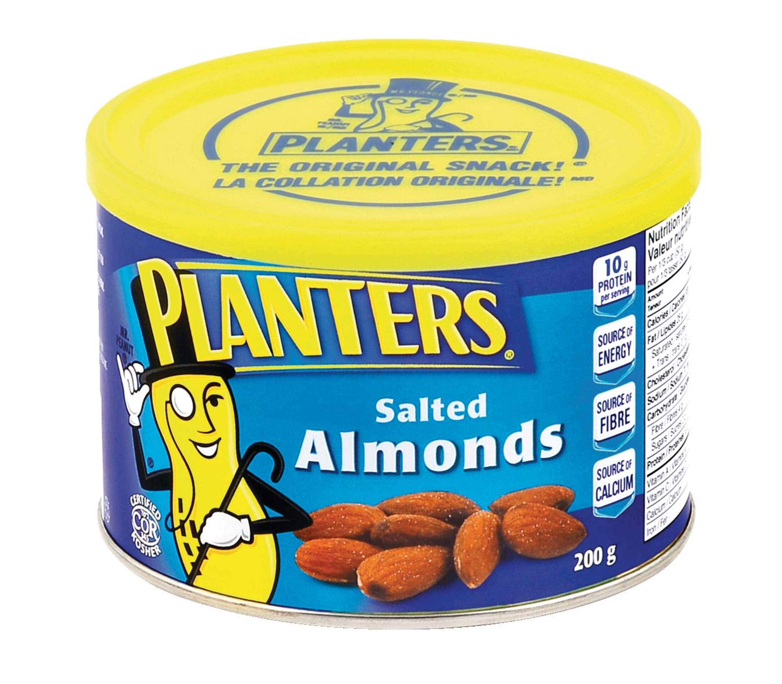 Planters Salted Almonds Tin, 200-g Front_Elevated