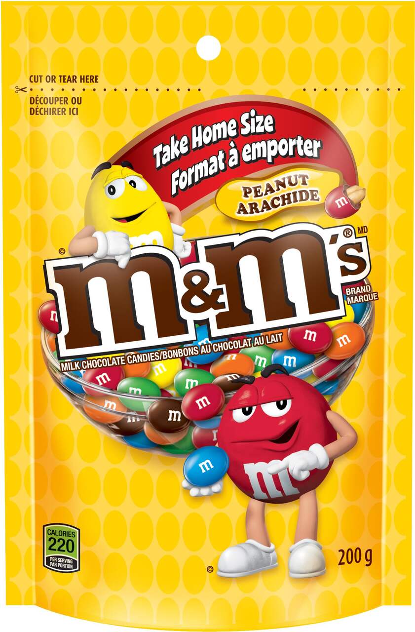 Bonbons chocolat au lait et cacahuètes M&M'S PEANUT : le paquet de