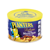 Planters Deluxe Salted Mixed Nuts 40% Cashews Tin, 200-g
