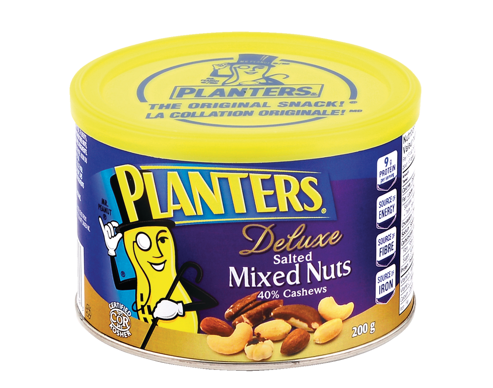 Planters Deluxe Salted Mixed Nuts 40 Cashews Tin, 200g Canadian Tire